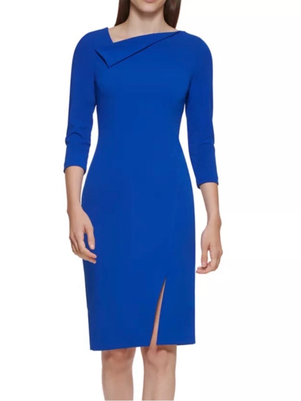 Calvin Klein Classic Boatneck Sheath Dress in Royal Blue Size 16
NWT - Picture 2 of 3